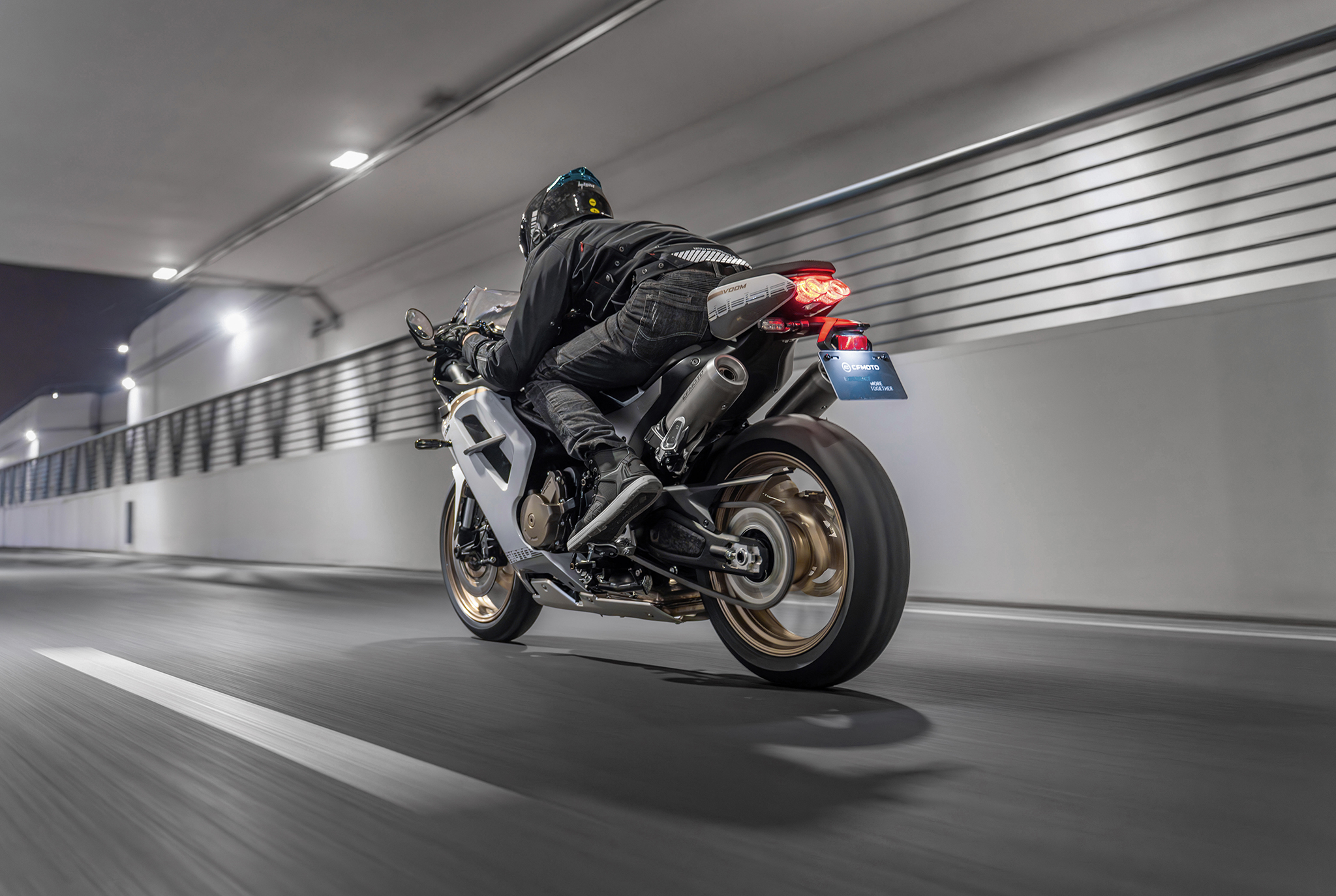 The CFMOTO 500SR VOOM in its element